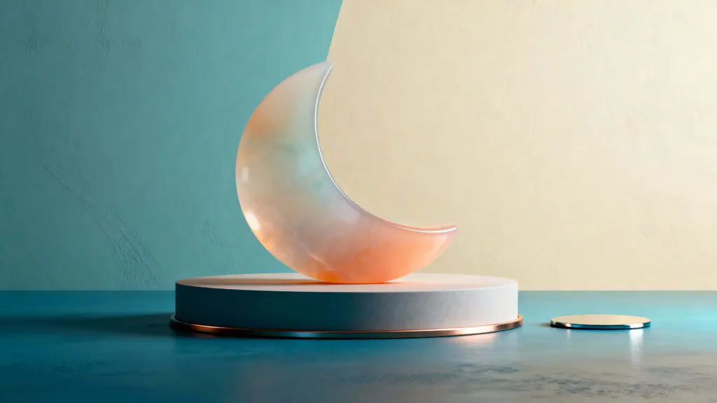 3D curved form with gradient light