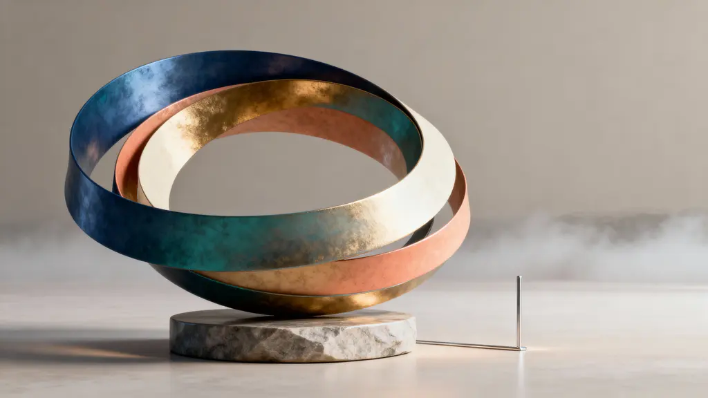 Abstract 3D Loop Sculpture Scene