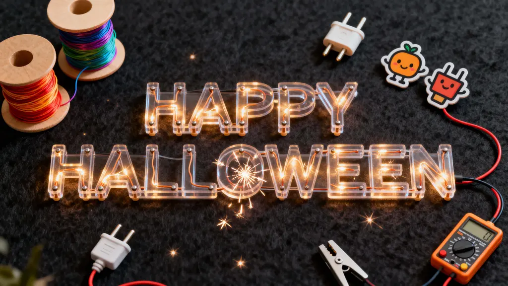 Acrylic HAPPY HALLOWEEN LED Lettering Scene