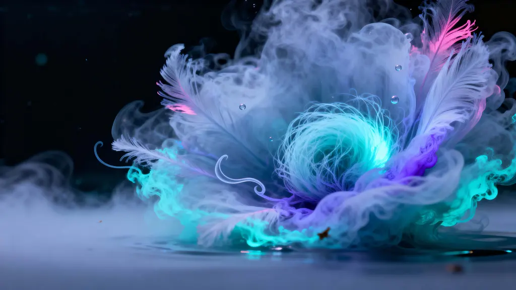 Bioluminescent Ink Plume in Water