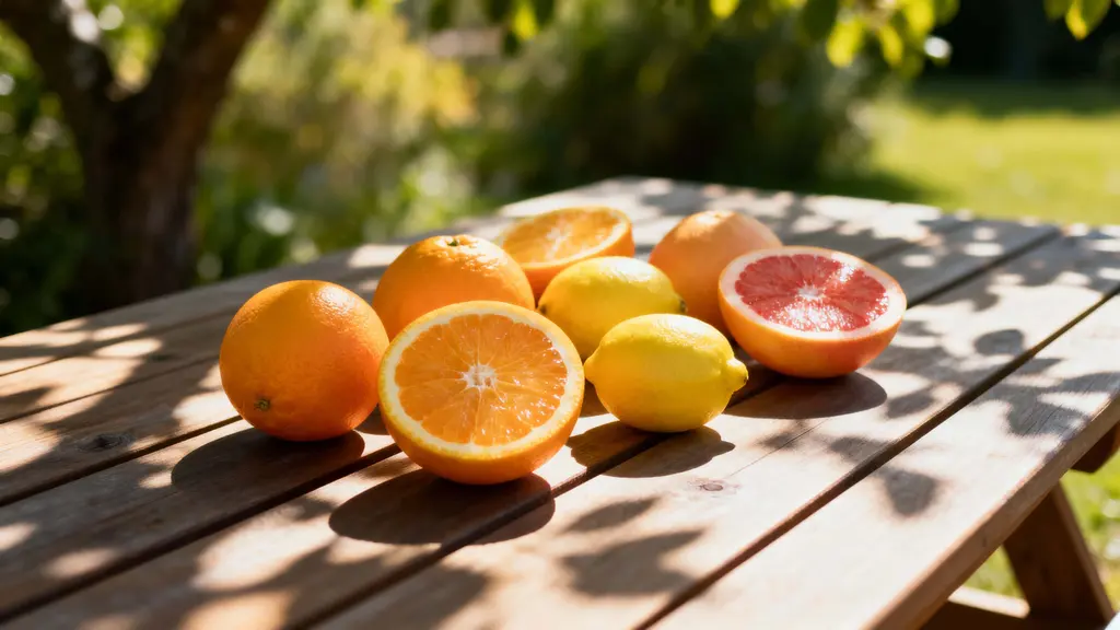 Brunch Table with Citrus Fruits