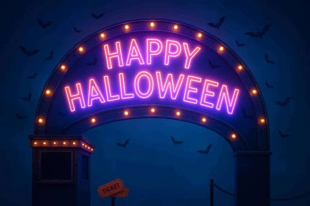 Carnival entry arch light-show