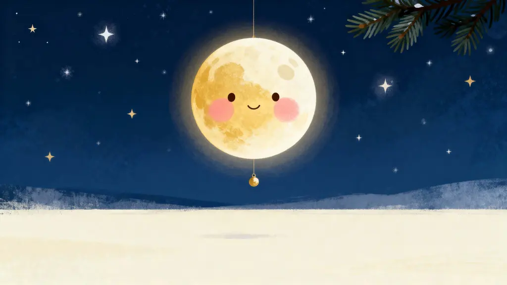 Christmas Moon with Blushing Cheeks