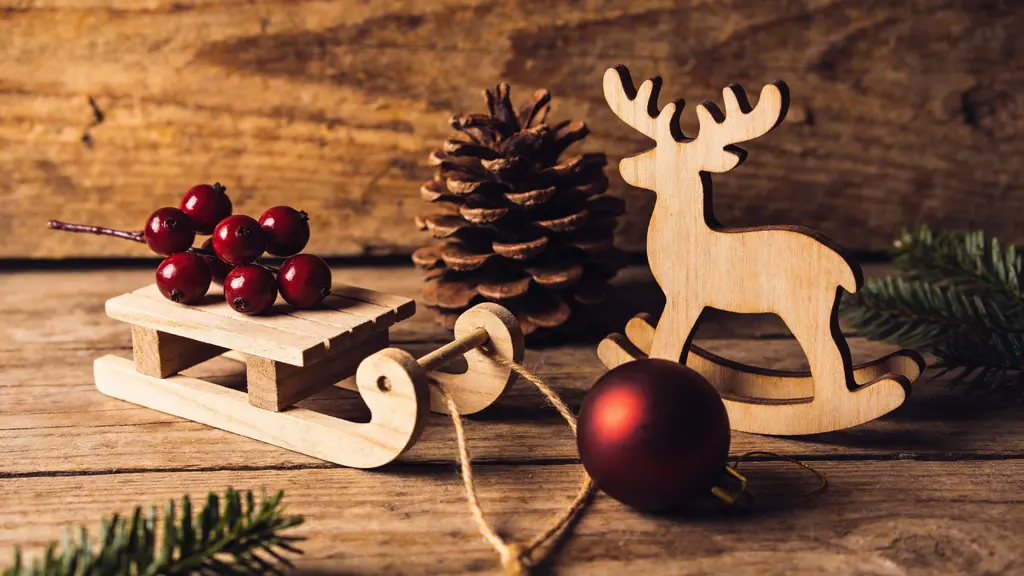 Christmas still life, rustic earthy mood