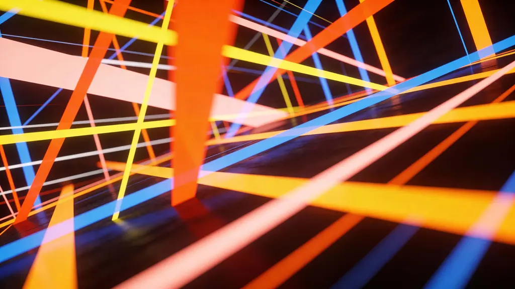 City street at dusk, tilted perspective