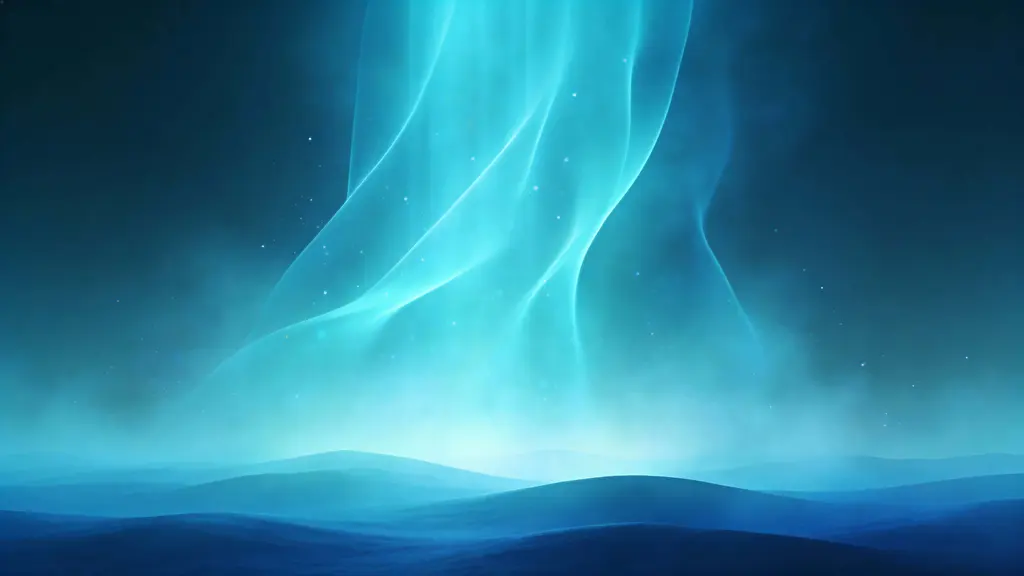 Cyan energy fog rising in silence