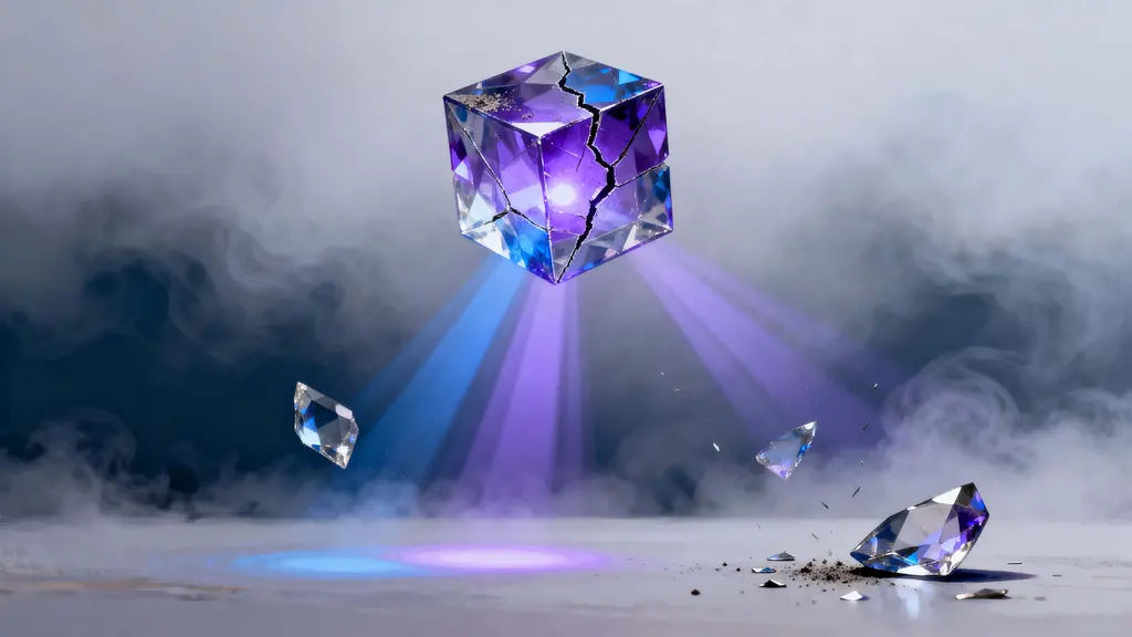 Geometric crystal cube emitting beams