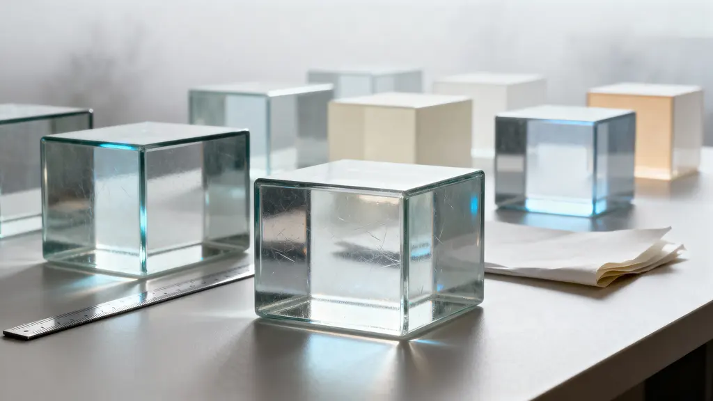 Glass Block Arrangement Minimal Still Life