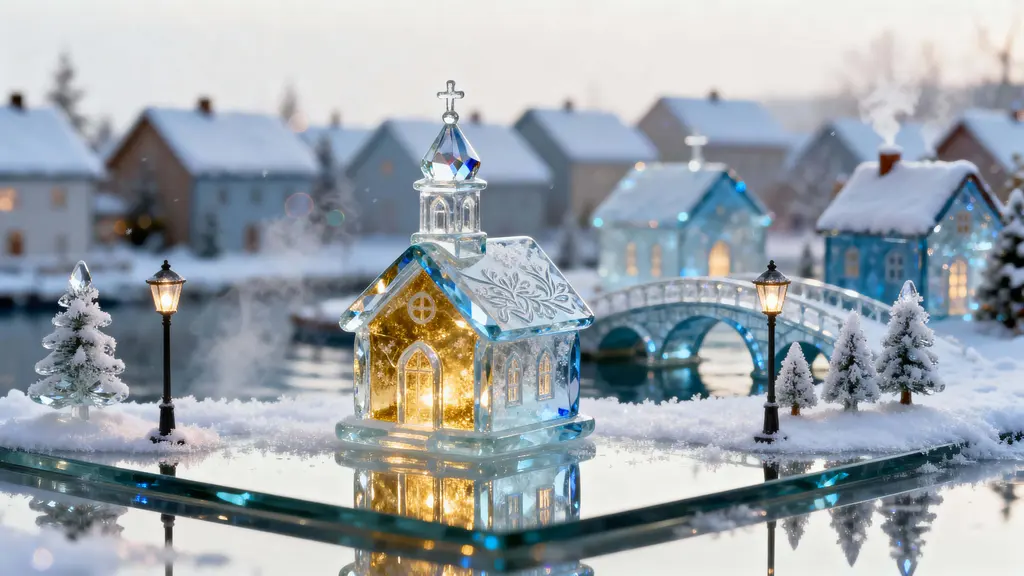 Glass Christmas Village in 16:9