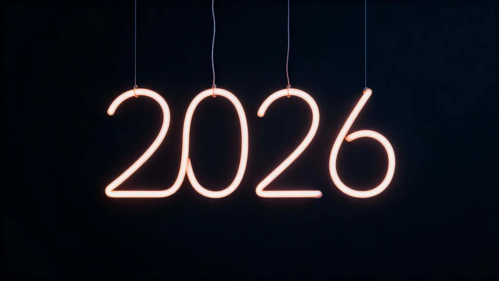 Glowing Thread Shaped into 2026 Curve