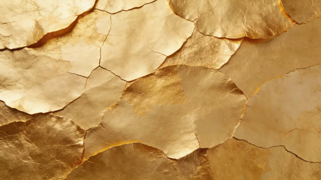 Gold Leaf Texture Background in 16:9