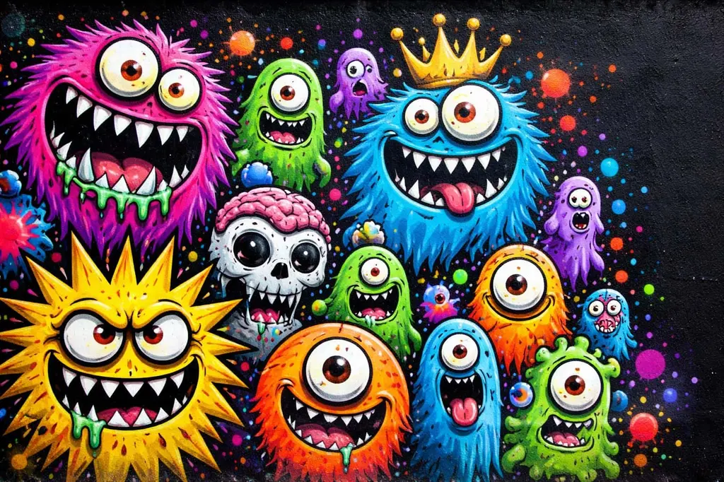 Graffiti mural street-photography study