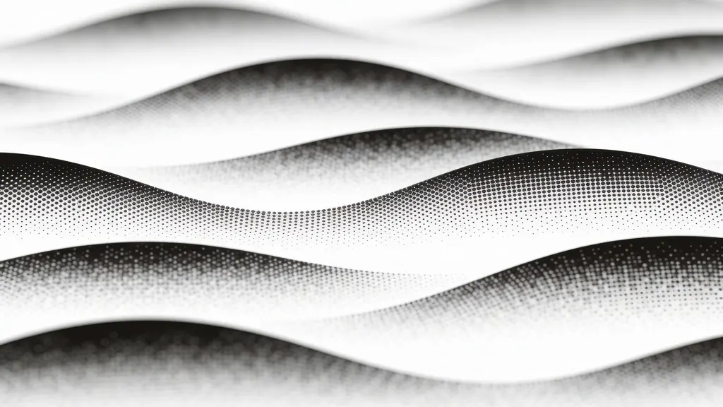 Halftone wave pattern with fine dots
