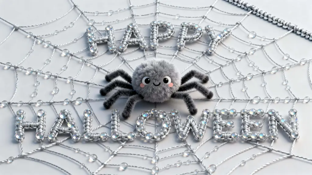 Happy Halloween filament sculpture