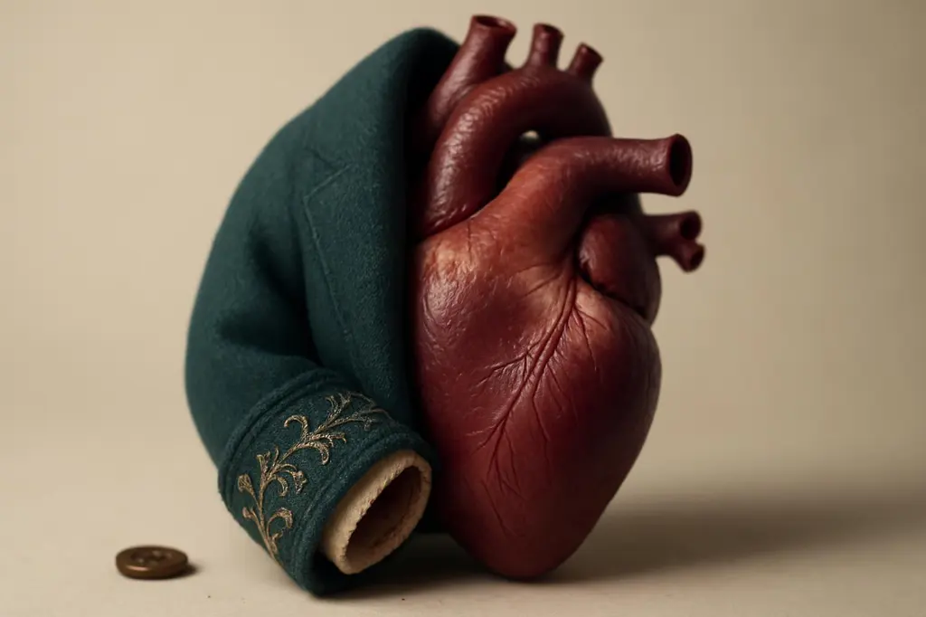 heart in a heavy embroidered coat
