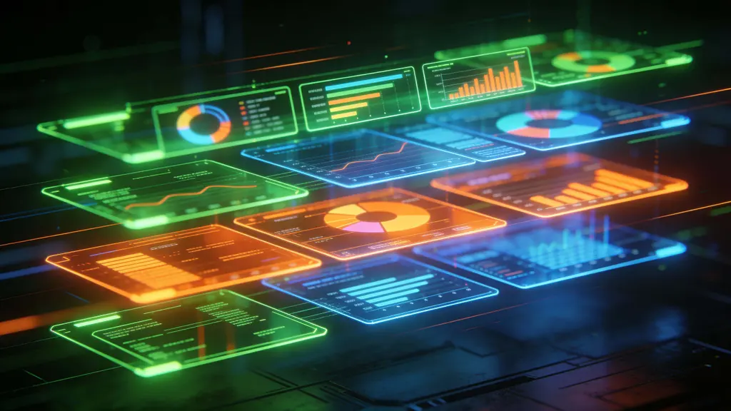 Holographic analytics display in dark tech