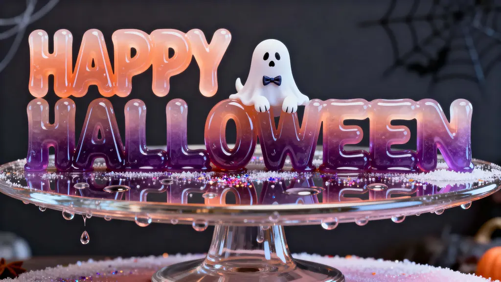 Jelly Halloween Lettering with Dog