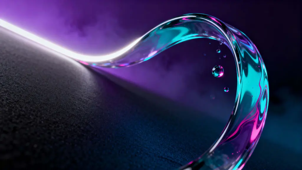 Liquid Glass Loop Over Dark Matte