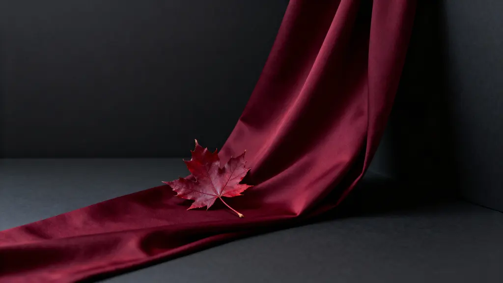 Maple Leaf in Merlot Composition