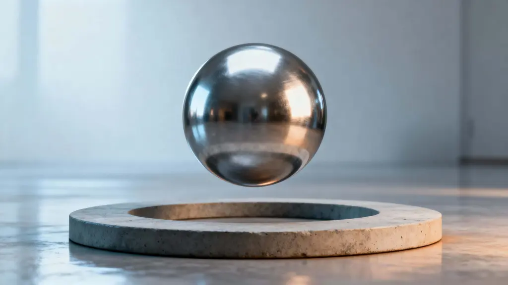 Metallic Sphere Floating Center Frame
