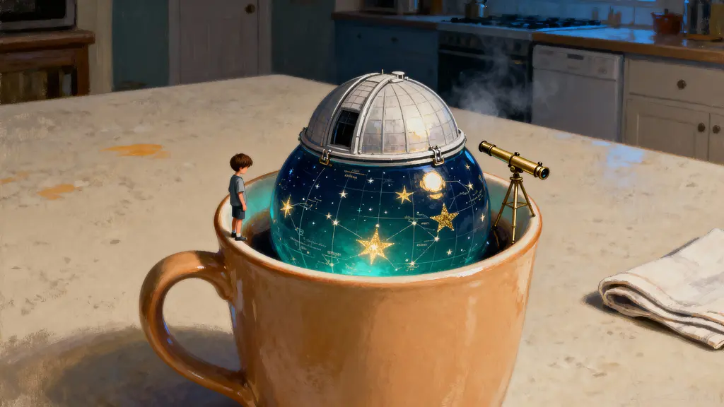 Miniature Observatory Dome in Mug