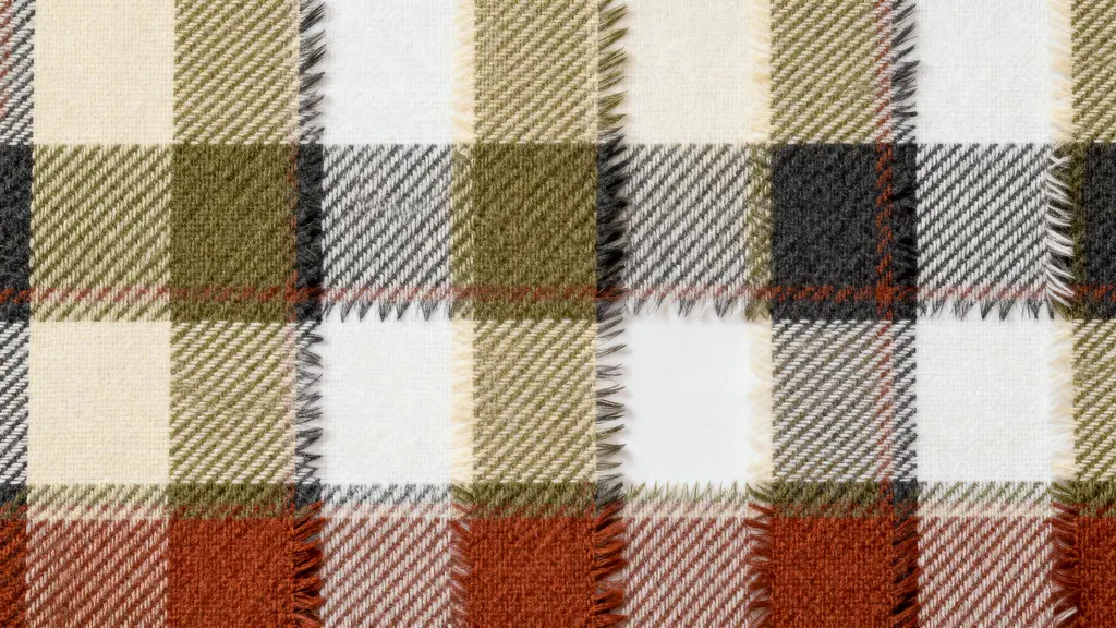 Modern plaid textile surface photography