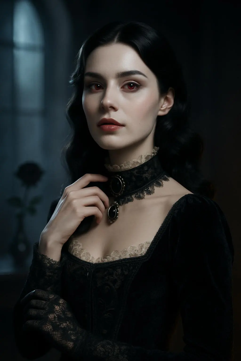Moonlit Gothic Maiden Portrait