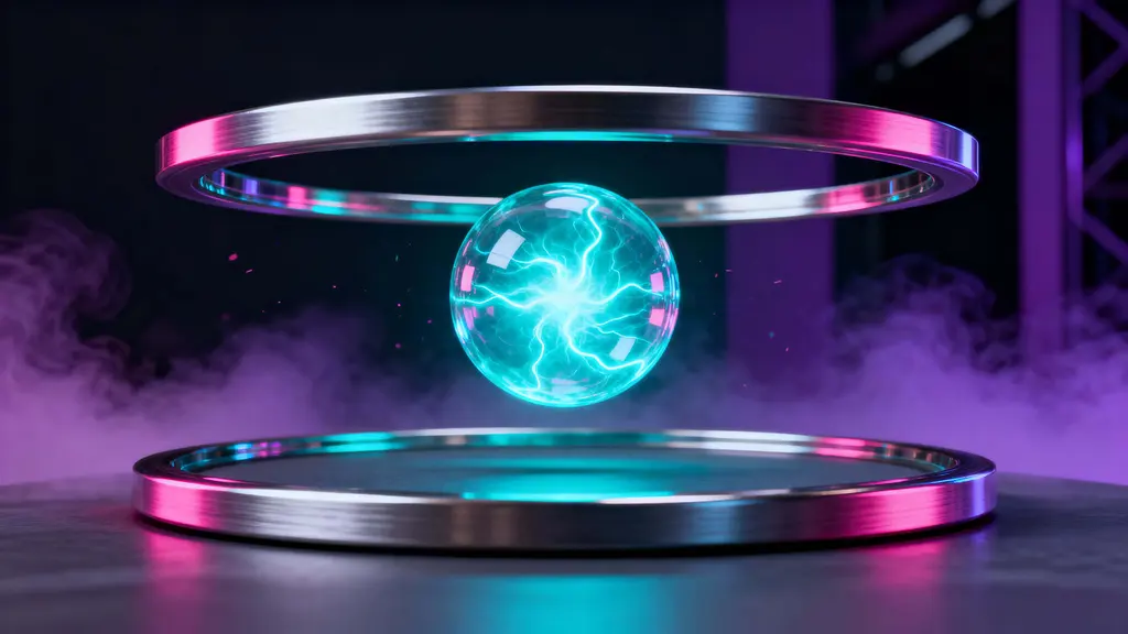 Neon energy core with metallic rings