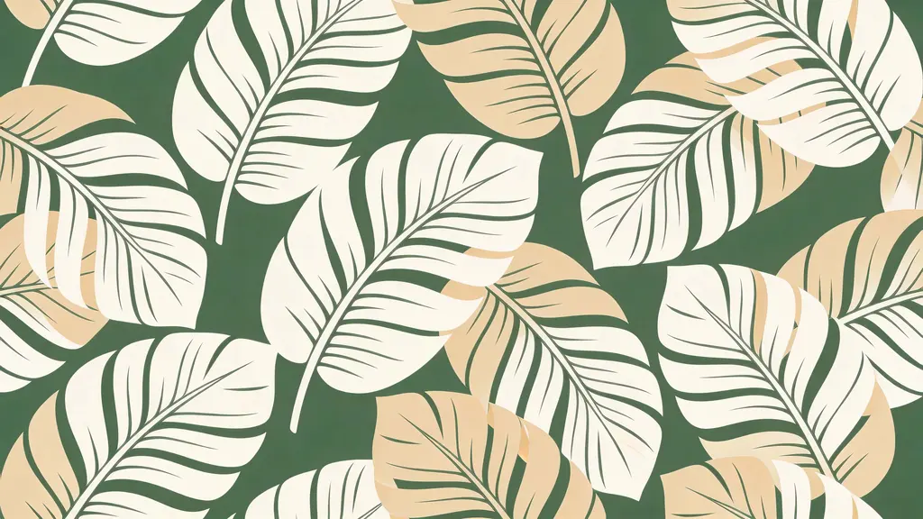 Palm Leaves Seamless Botanical Pattern
