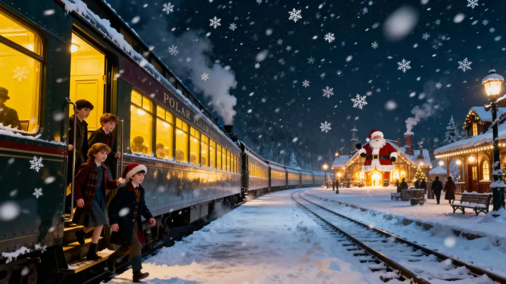 Polar Express Arrival at North Pole