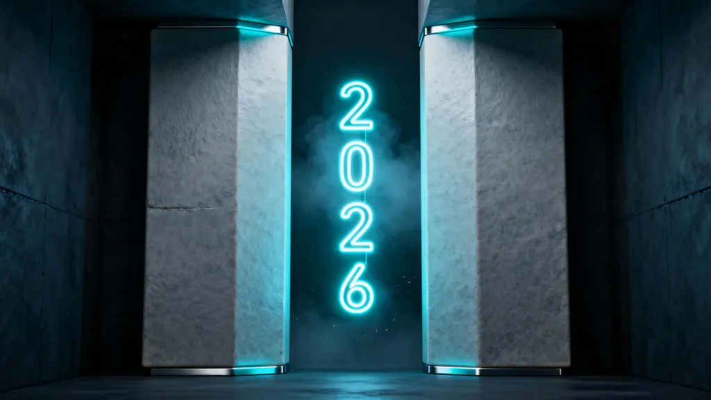 Portal Doorway with Glowing 2026 Minimal-futuristic