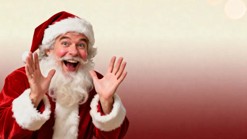 Santa chest-up holiday portrait