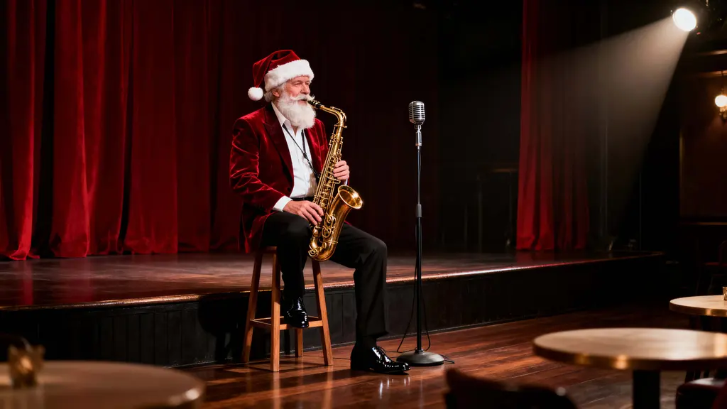 Santa Claus as Refined Jazz Musician