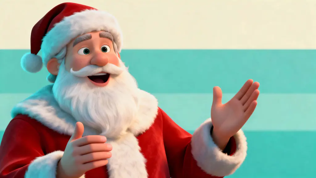 Santa Claus cinematic conversational chest-up portrait