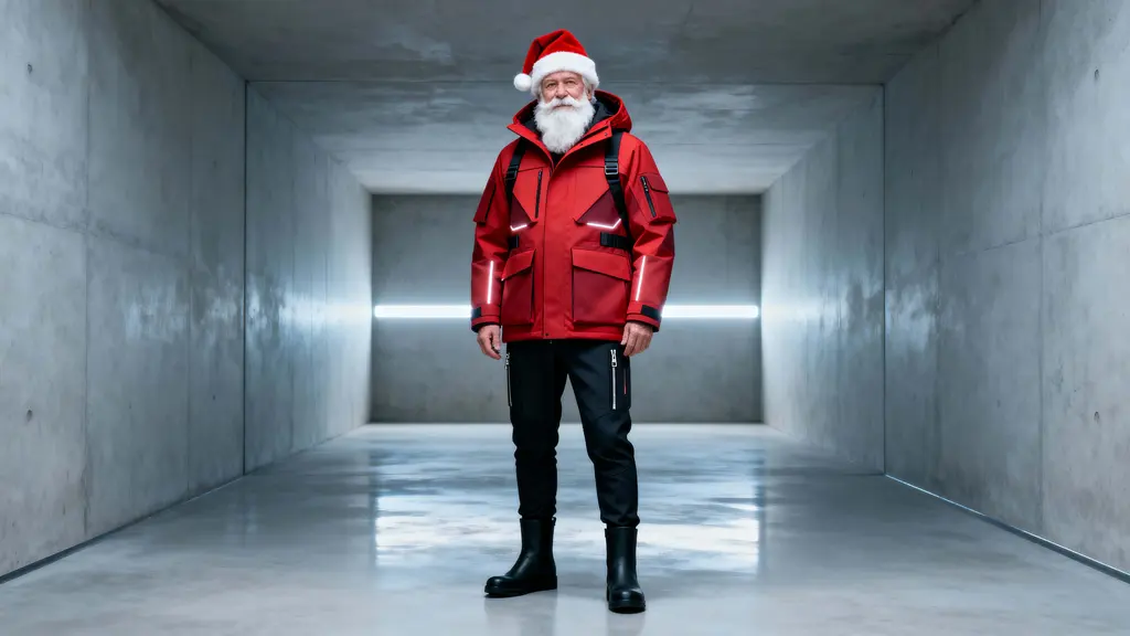 Santa Claus in Futuristic Techwear