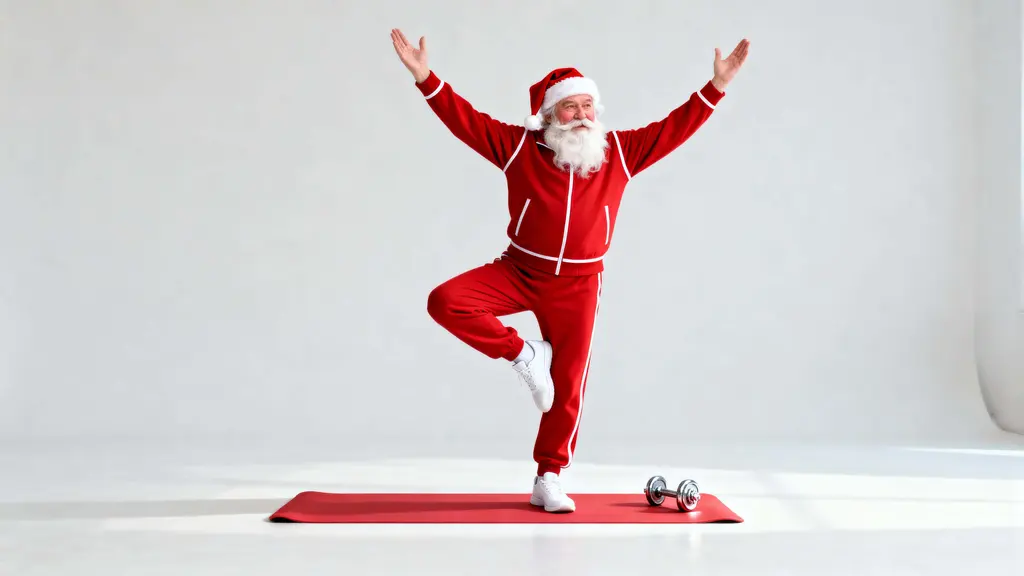 Santa Claus minimalist gym ad