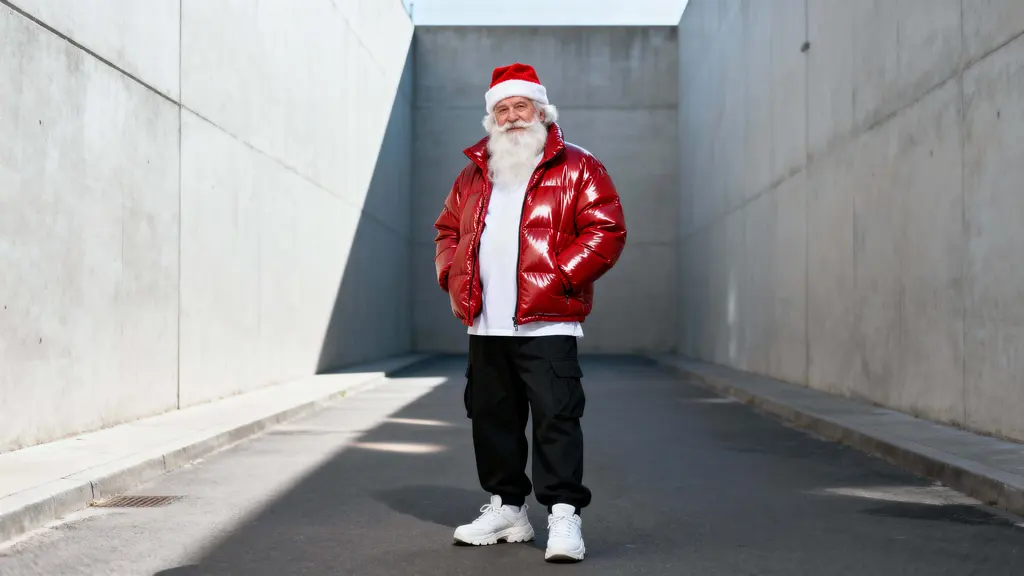 Santa Claus streetwear puffer icon