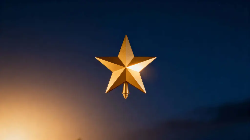 star tree-topper over midnight backdrop