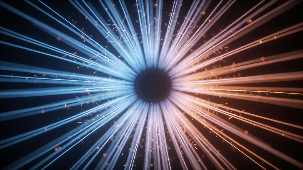Starburst Energy Bloom with Radial Filaments