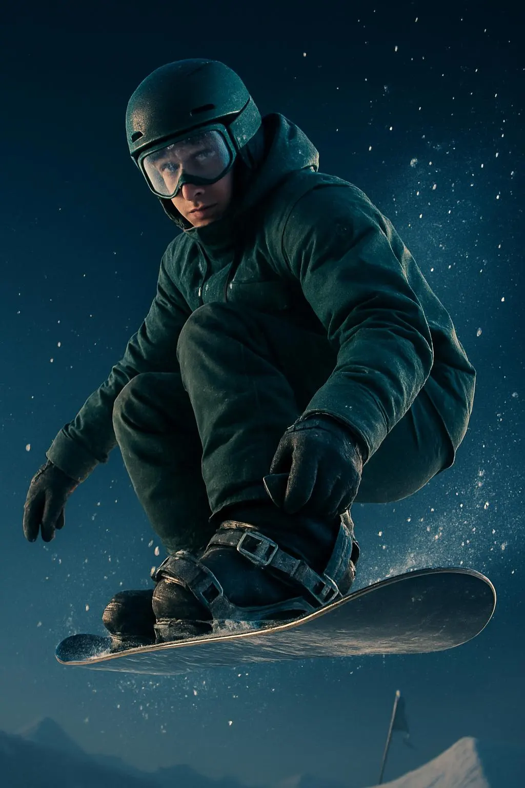 surreal snowbound leap