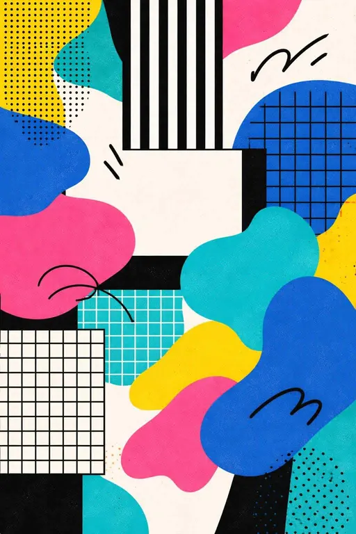 abstract collage vector illustration portrait