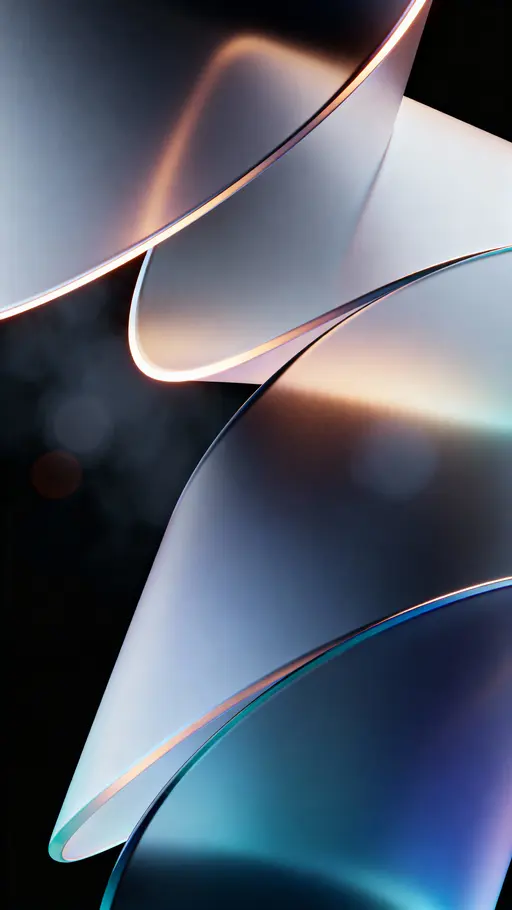 Abstract Glassy 3D Gradient Sculpture (9:16)