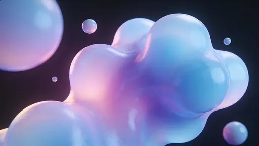 Abstract jelly-like floating blob sculpture