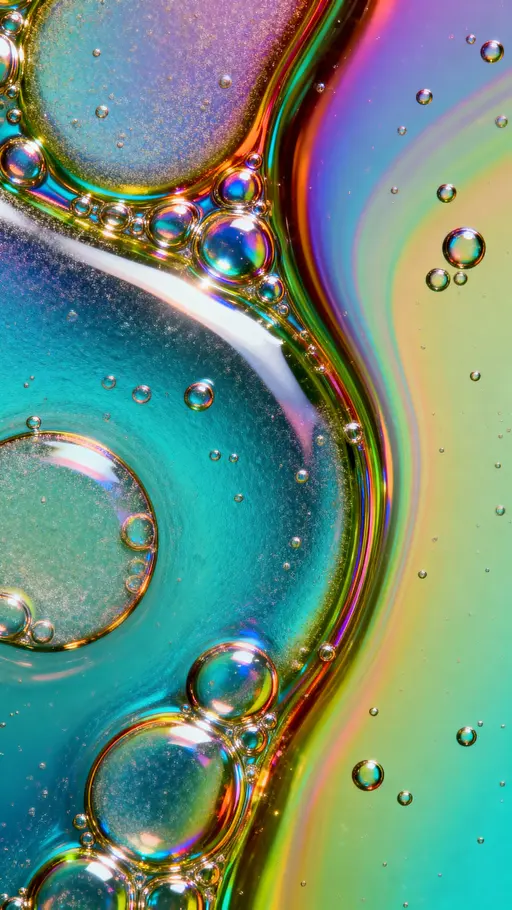 Abstract Oil & Water Bubble Texture