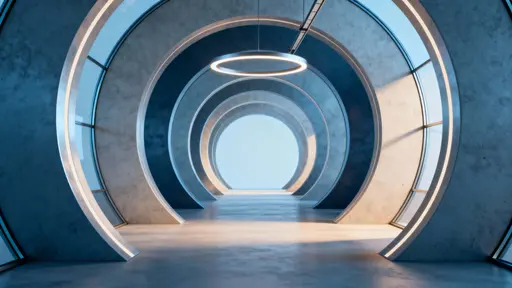 Abstract Tunnel 3D Scene Cinematic 16:9