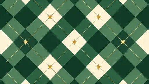 Argyle pattern seamless emerald and gold background