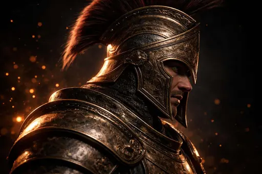 armored warrior 3d-render portrait