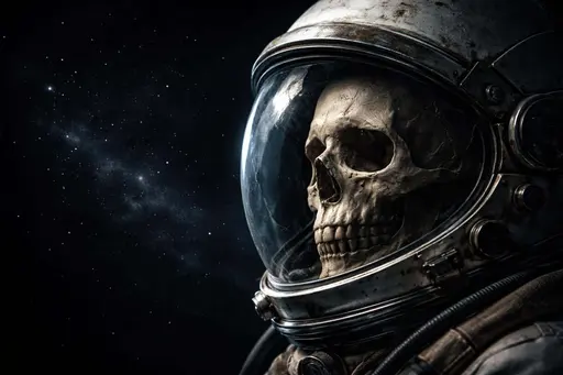 astronaut skull 3d-render portrait