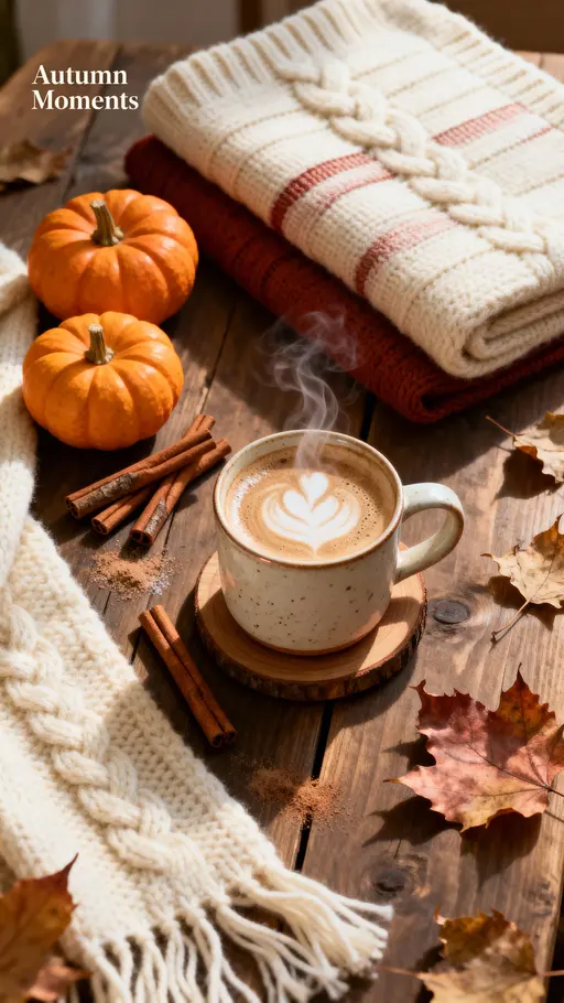 Autumn flat-lay seasonal still life