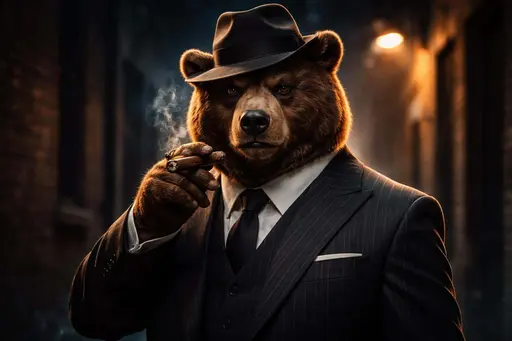 bear-noir 3D-render portrait
